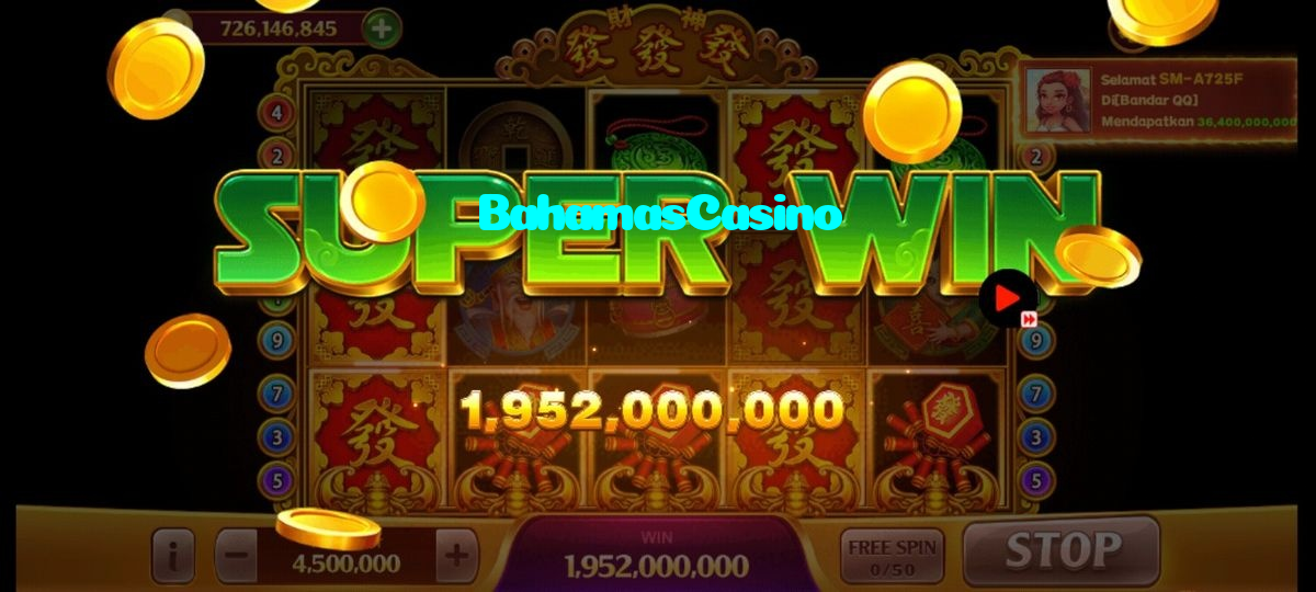 BahamasCasino casino presented on mobile device in Pakistan with slots and live games